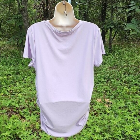 Time and Tru Women's Large 12/14 Maternity Pullover Graphic Purple Tee Used - Picture 2 of 11
